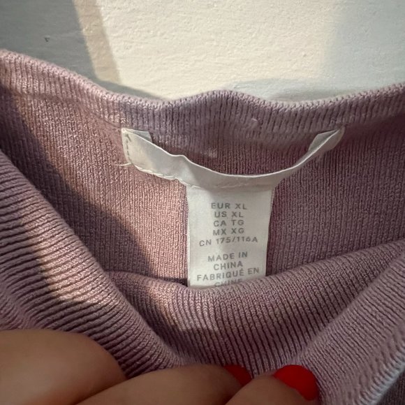 NWT Light Purple Knit H&M Cropped Tank - Picture 3 of 6